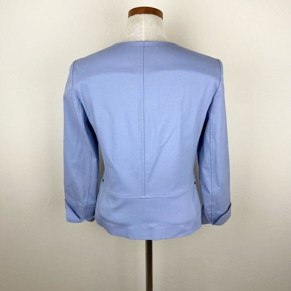 Lafayette 148 Zip-Up Jacket - Violet - Picture 5 of 6